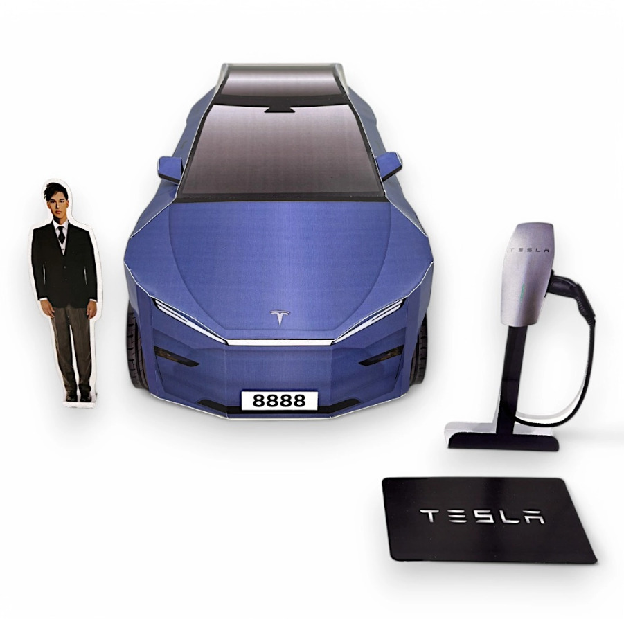 紙紮特斯拉 Tesla Model Y -冰荷藍