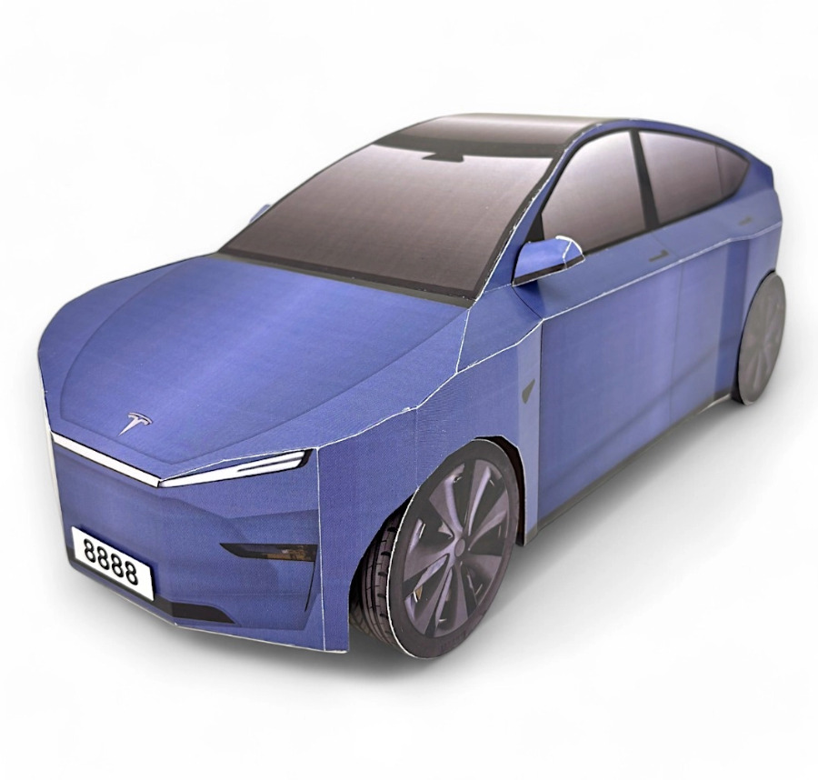 紙紮特斯拉 Tesla Model Y -冰荷藍