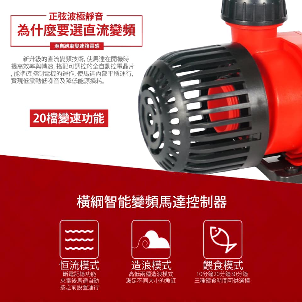 八百萬神變頻馬達 13000L/H