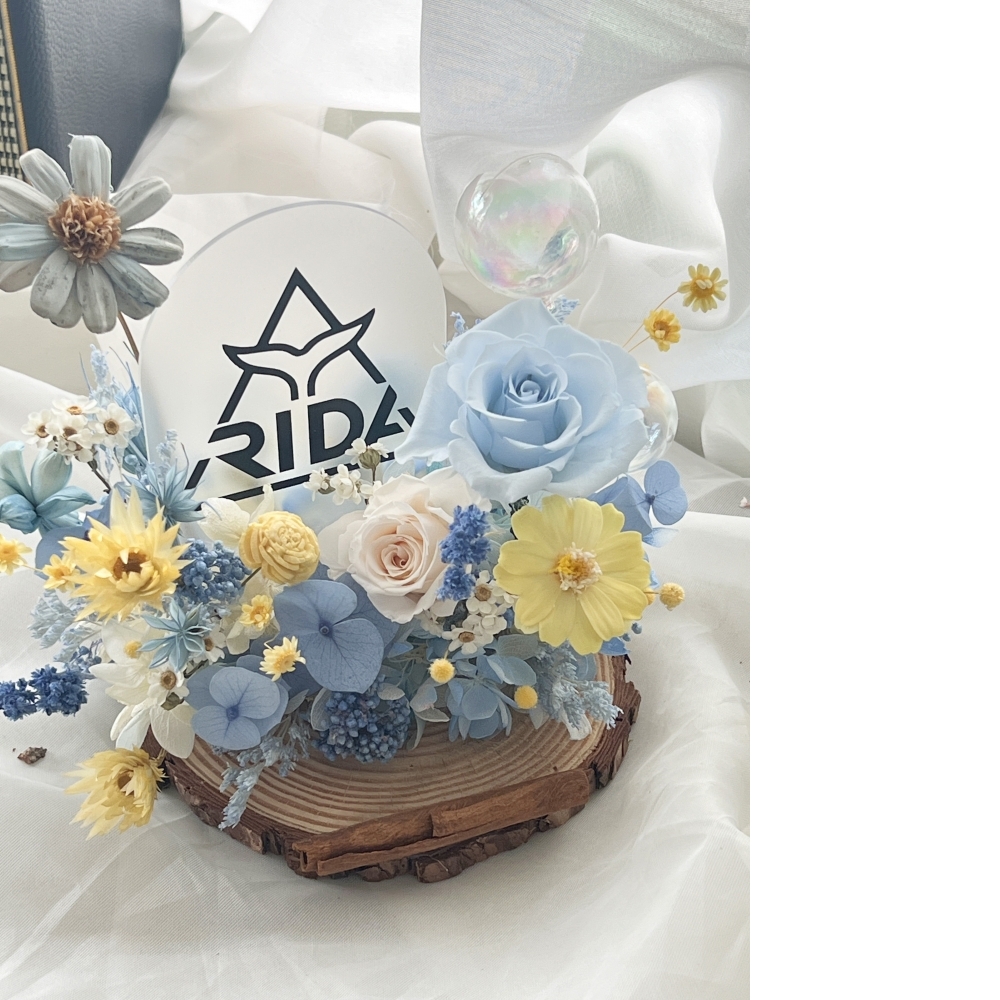 【開幕】壓克力永生花名片座