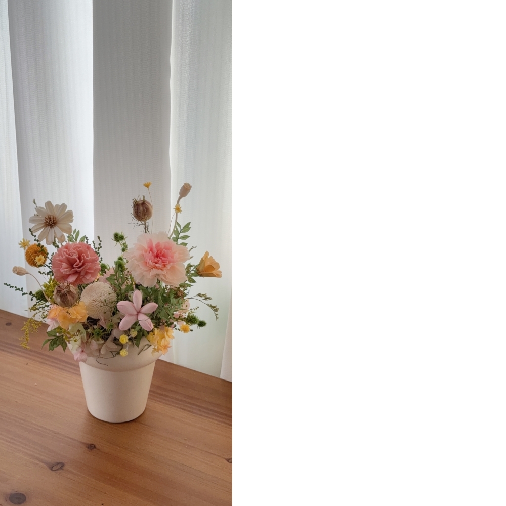 永生花康乃馨桌花