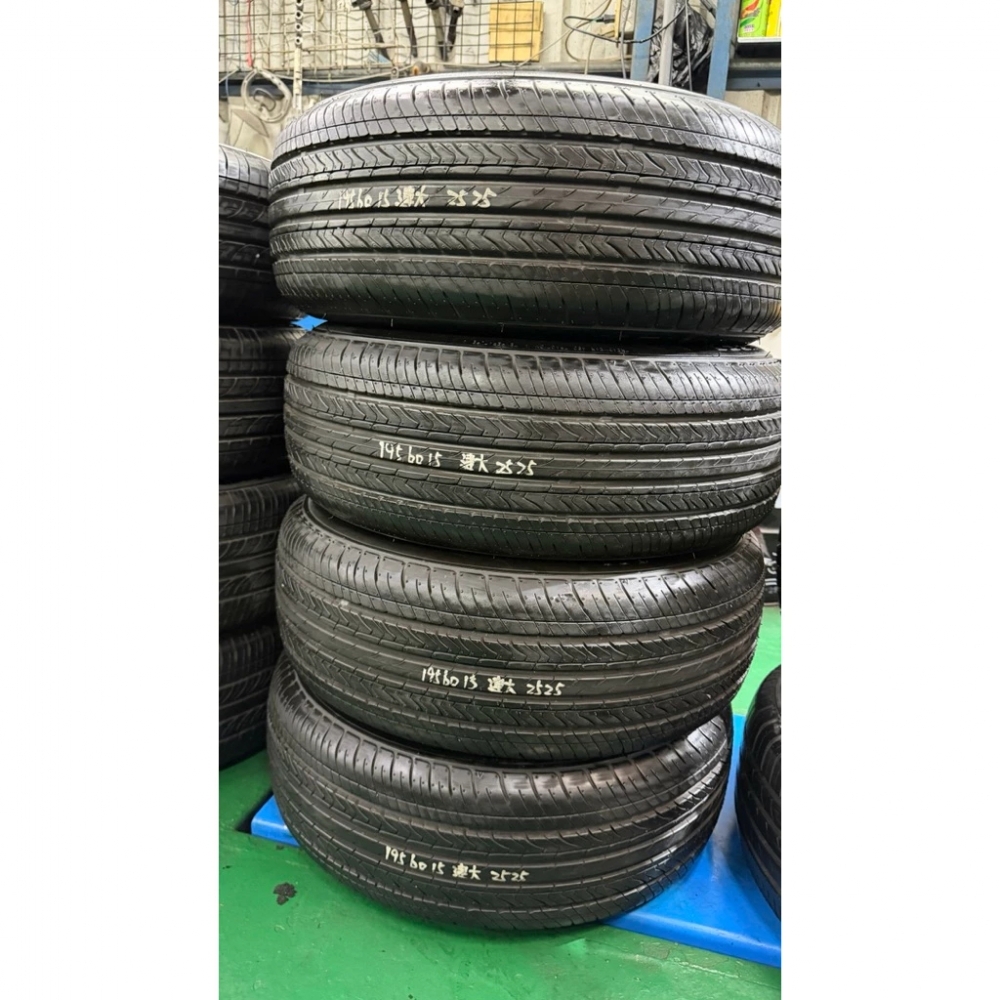 中古車胎 二手/中古鋁圈輪胎原廠豐田15吋5孔100 銀含輪胎登祿普R1 195/65-15