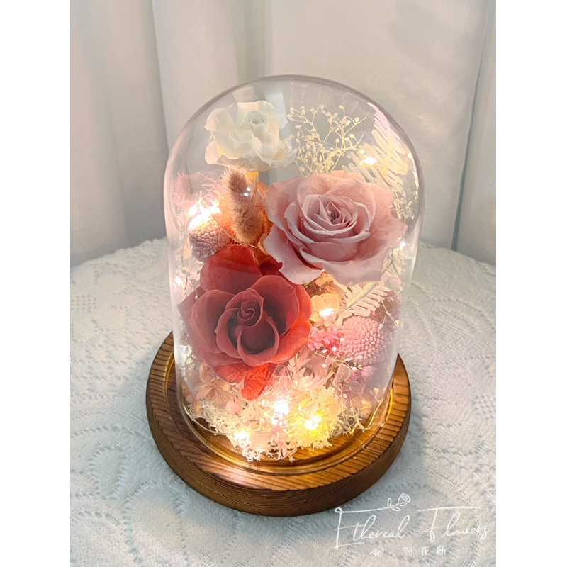 Ethereal flower永生玫瑰玻璃花盅