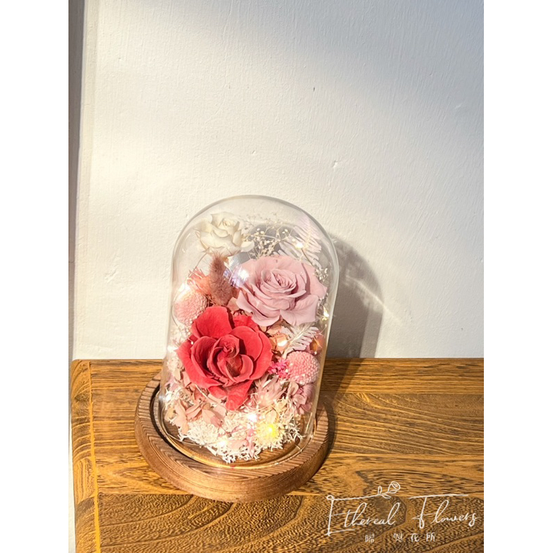 Ethereal flower永生玫瑰玻璃花盅