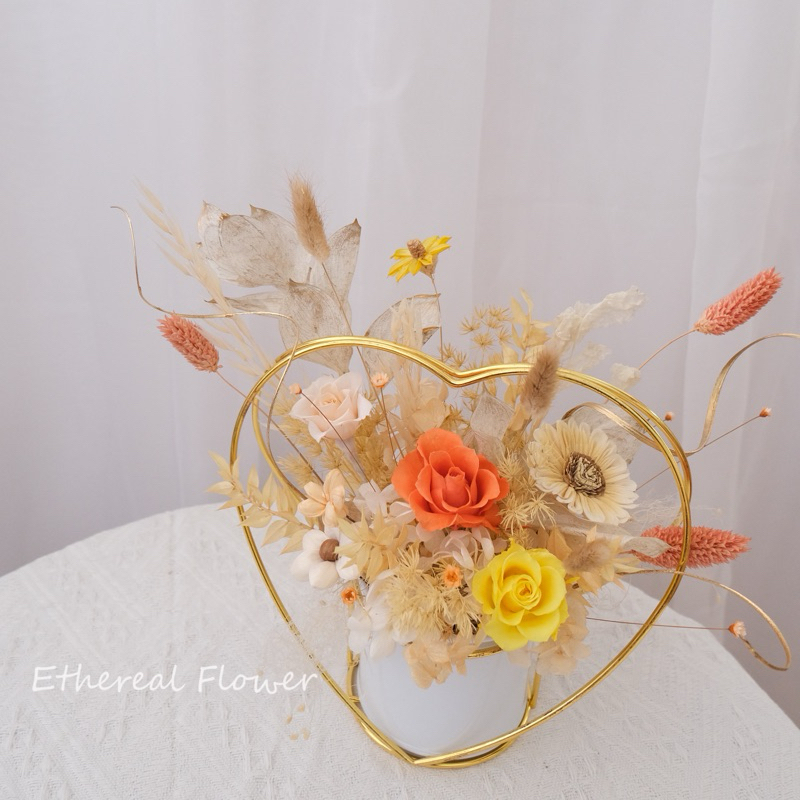 Ethereal flower開幕花禮｜橘黃色系