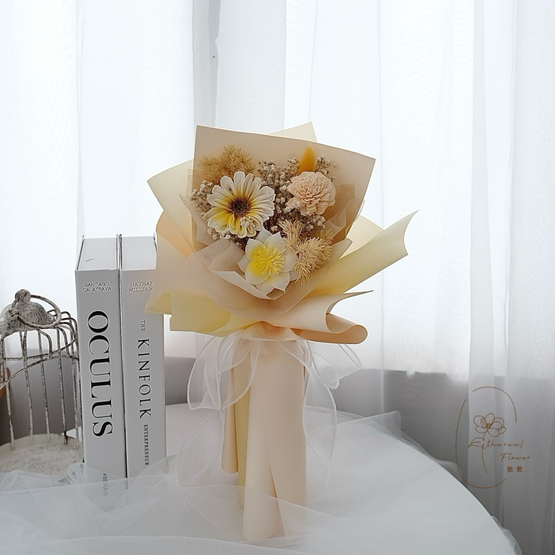 Ethereal flower 韓系太陽玫瑰花束 生日花束 畢業花束 索拉花 向日葵花束 索拉花束 母親節花束