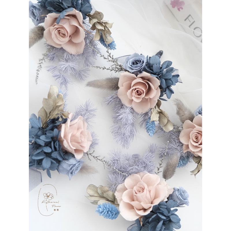 Ethereal Flowers 藍曦玫瑰 永生胸花