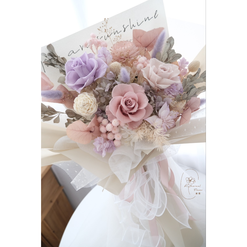 Ethereal Flowers 紫紗暮語 永生玫瑰花束