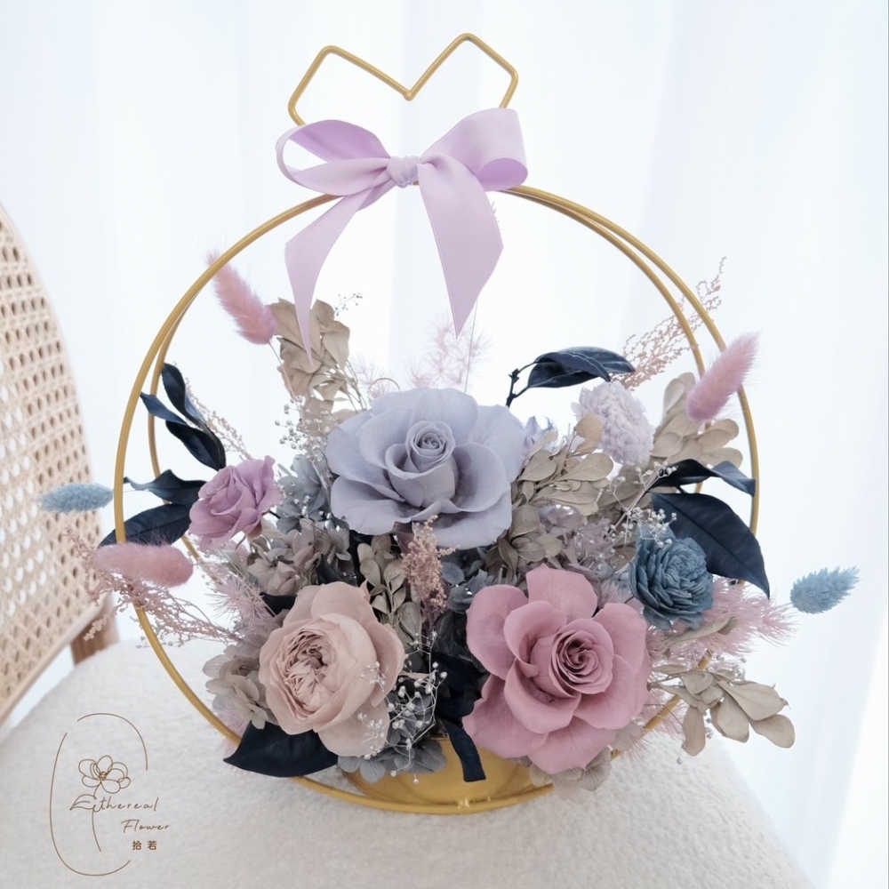 Ethereal flower｜紫夢繁花｜永生開幕盆花
