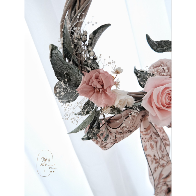 Ethereal Flower 玫瑰絮語｜法式永生花環