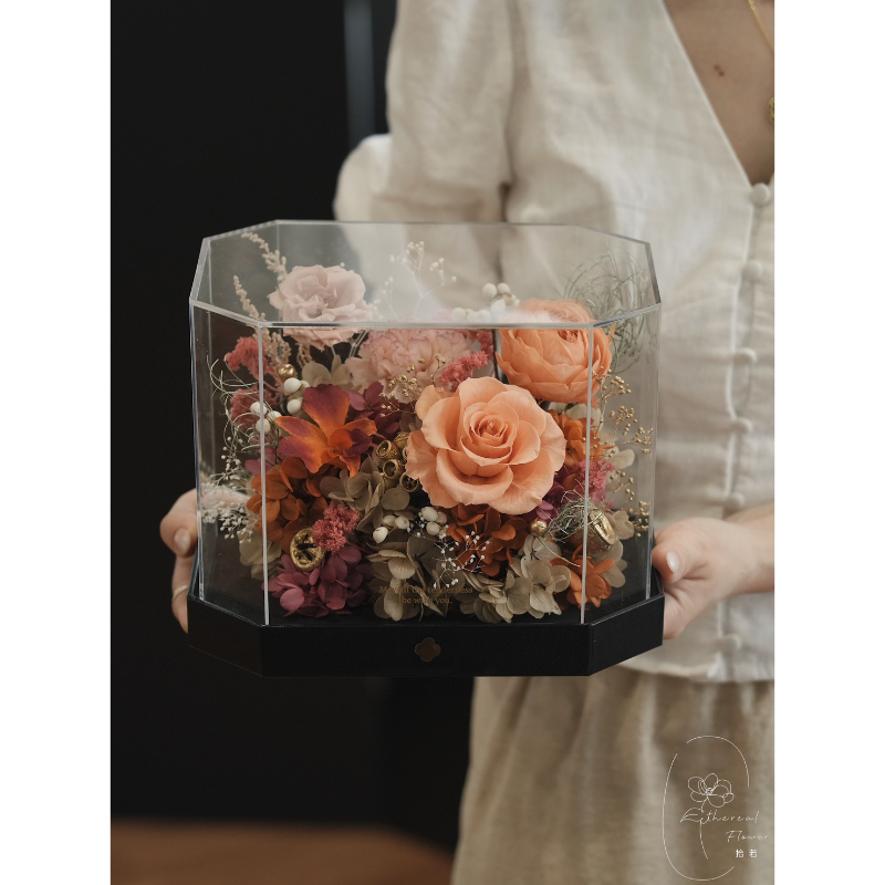 Ethereal Flower｜永生花皮質八角花禮盒系列