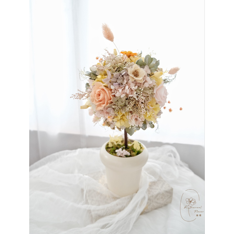 繁盛喜悅 | Flourishing Joy｜永生花球樹｜祝賀花禮