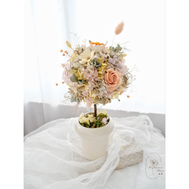 繁盛喜悅 | Flourishing Joy｜永生花球樹｜祝賀花禮