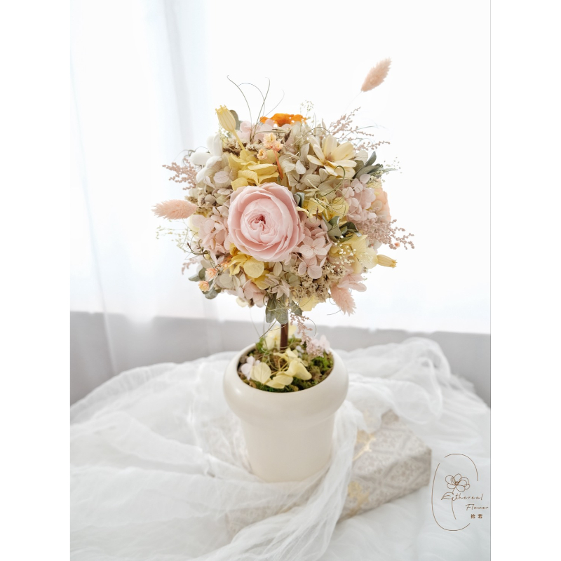 繁盛喜悅 | Flourishing Joy｜永生花球樹｜祝賀花禮