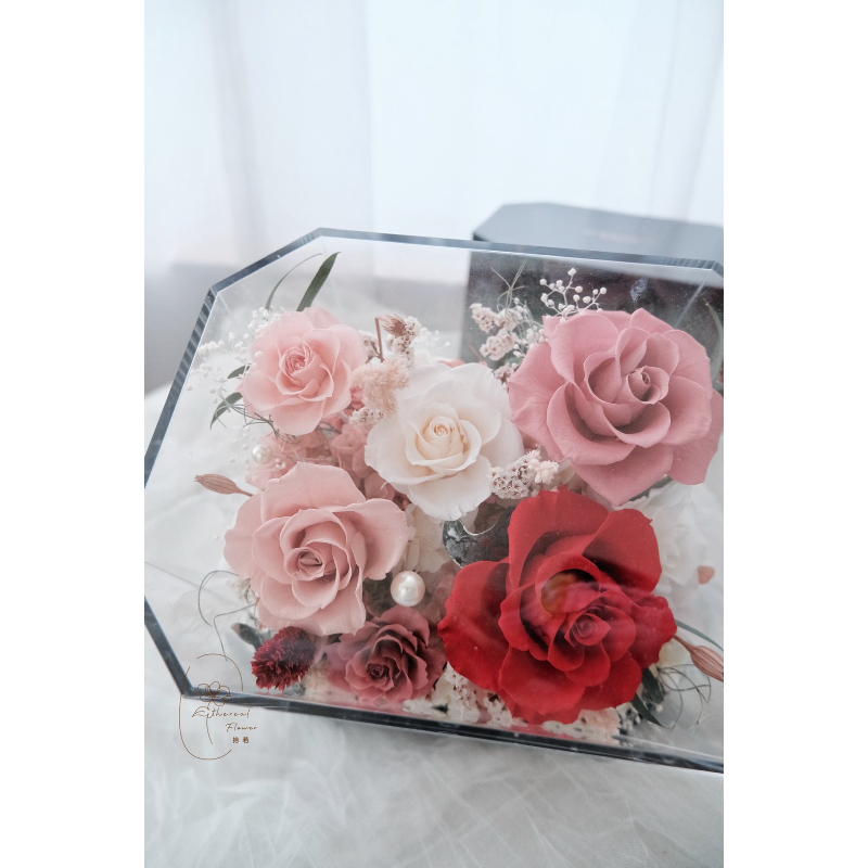 真愛絮語 | Whisper of Love｜永生花皮質八角花禮盒系列