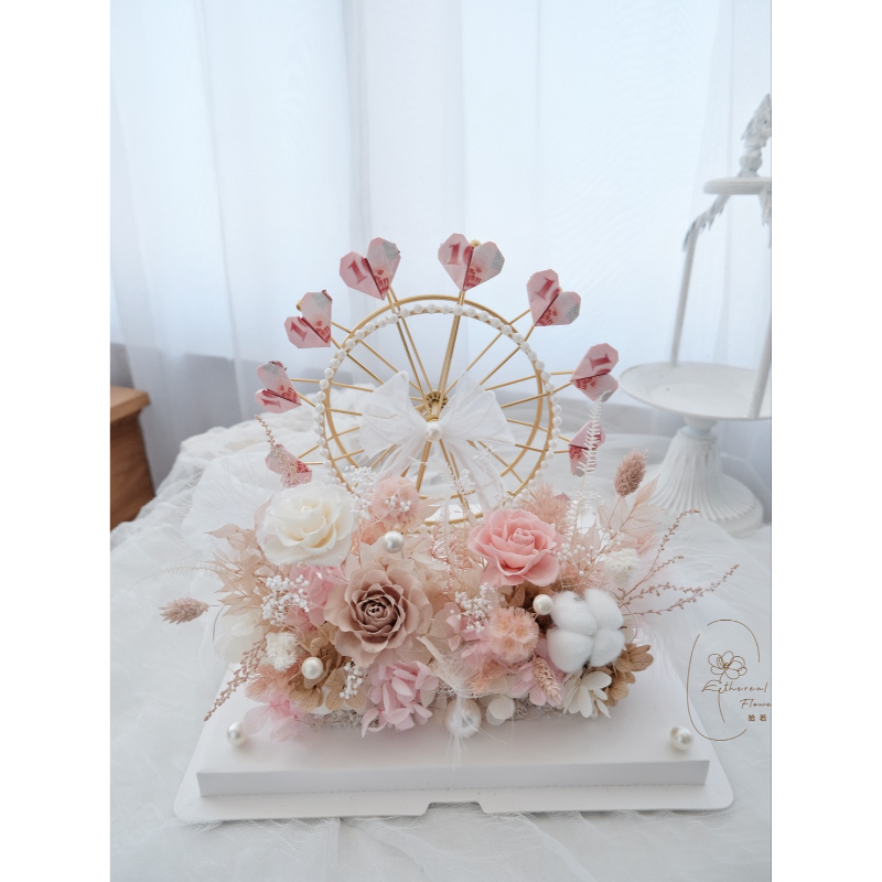 奶茶時光 | Milk Tea Moment｜永生花鈔票摩天輪｜奶茶色系