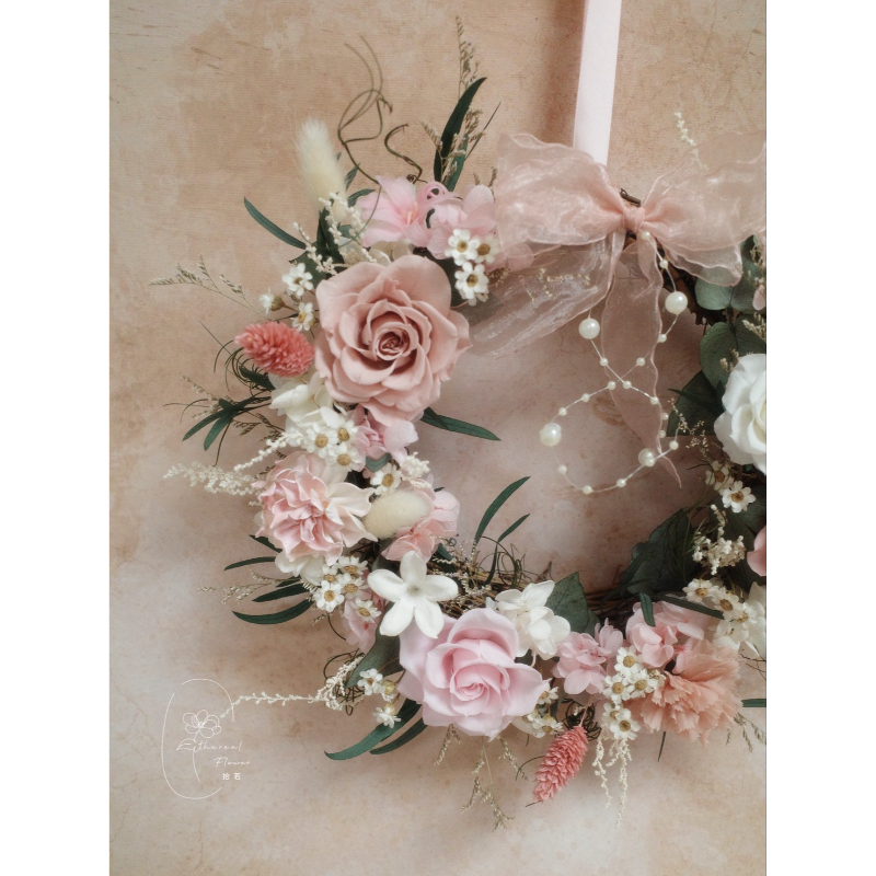 Ethereal Flower 午後茶香｜永生花圈