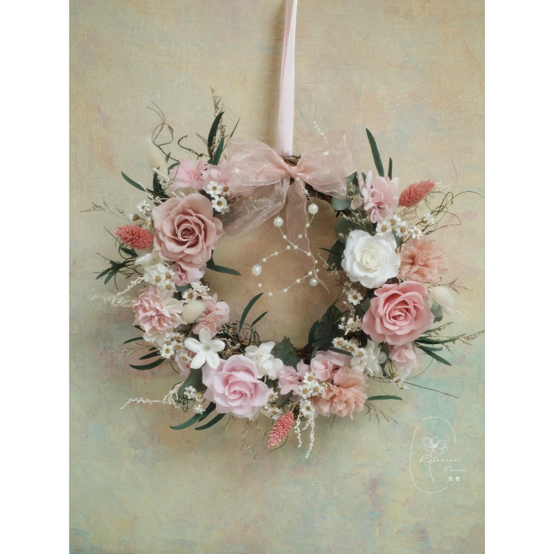 Ethereal Flower 午後茶香｜永生花圈