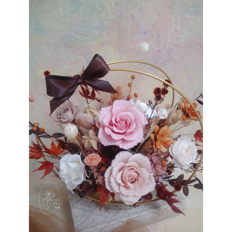 Ethereal Flower 暮木玫瑰｜Maillard Bloom｜開幕美拉德色系永生花禮