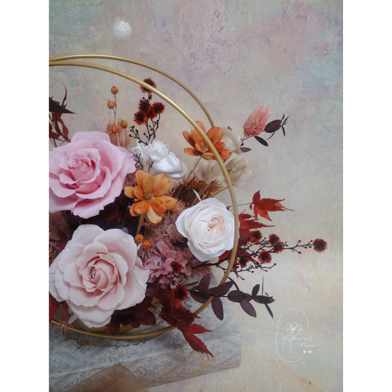 Ethereal Flower 暮木玫瑰｜Maillard Bloom｜開幕美拉德色系永生花禮