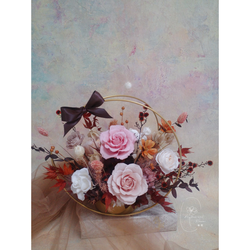 Ethereal Flower 暮木玫瑰｜Maillard Bloom｜開幕美拉德色系永生花禮