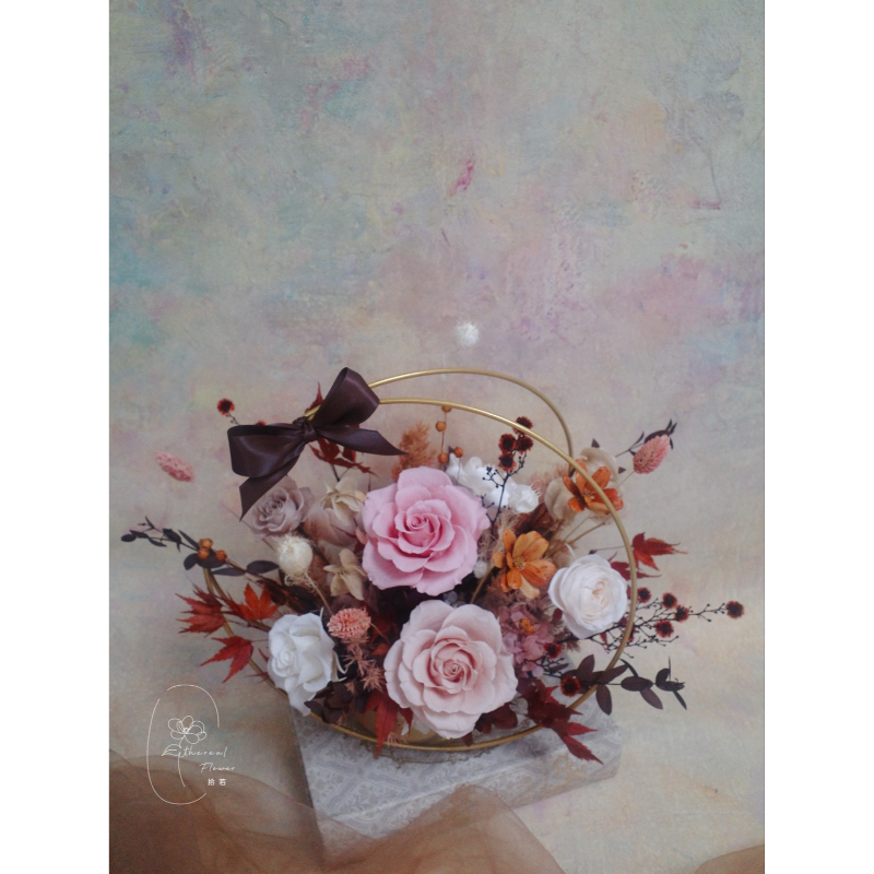 Ethereal Flower 暮木玫瑰｜Maillard Bloom｜開幕美拉德色系永生花禮