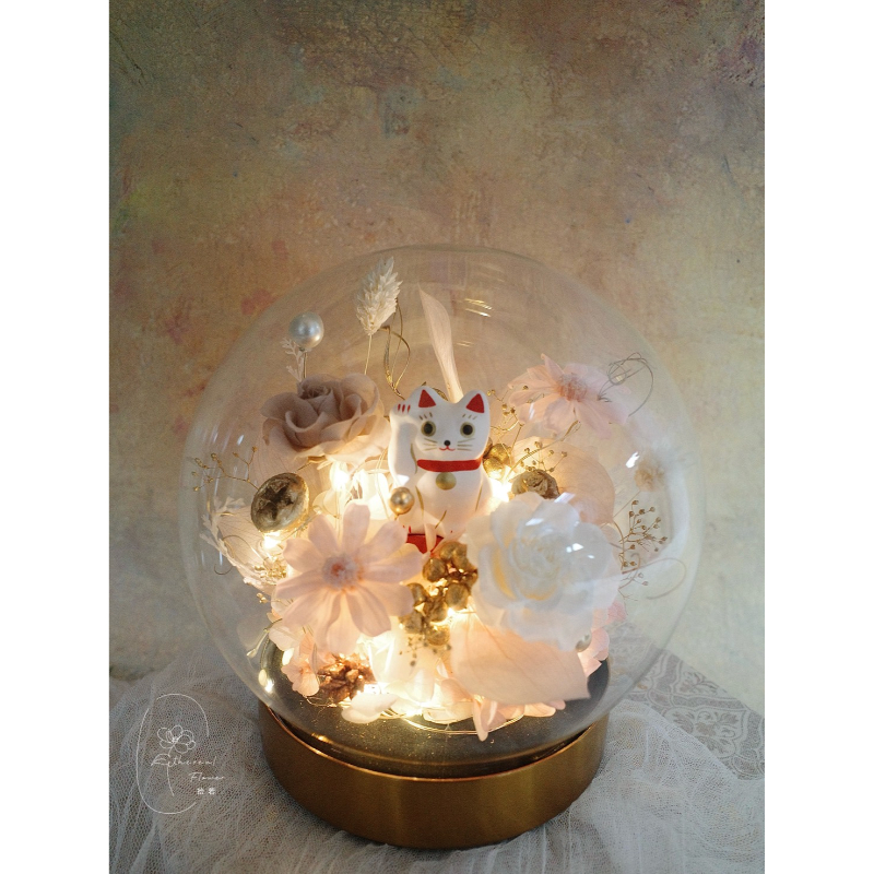 Ethereal Flower 幸運招福．花盅 Lucky Blossom Cat Dome