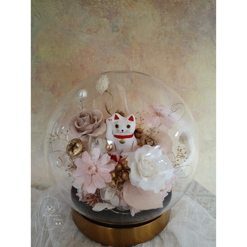 Ethereal Flower 幸運招福．花盅 Lucky Blossom Cat Dome
