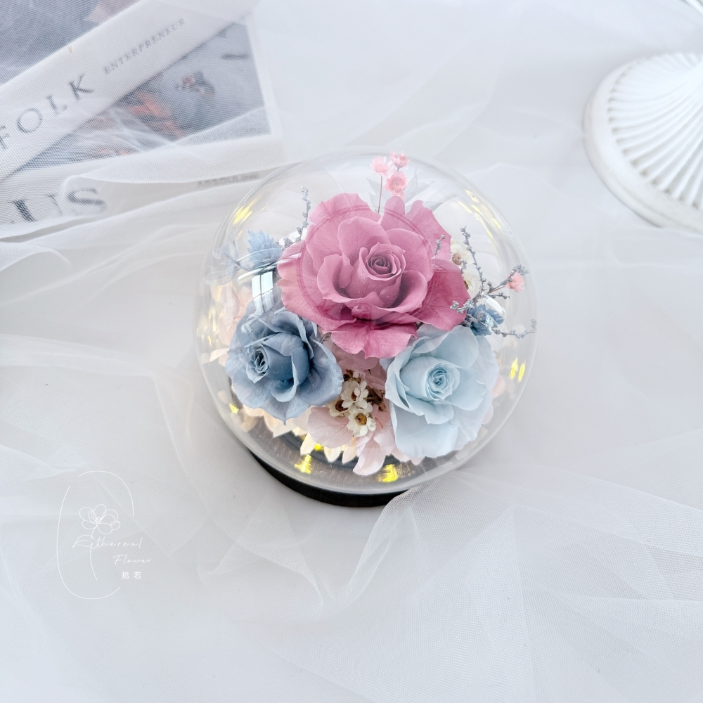 Ethereal flower永生玫瑰玻璃花盅