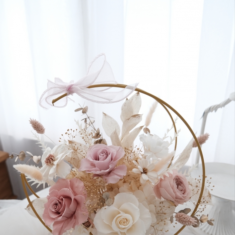 Ethereal Flower 粉金 開幕花禮 入厝花禮 喬遷花禮 永生花禮