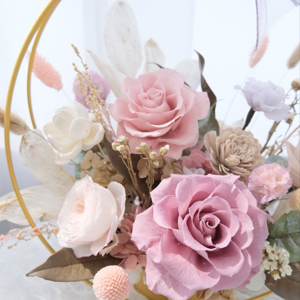 Ethereal Flowers 粉霧心願｜祝賀花禮 永生桌花