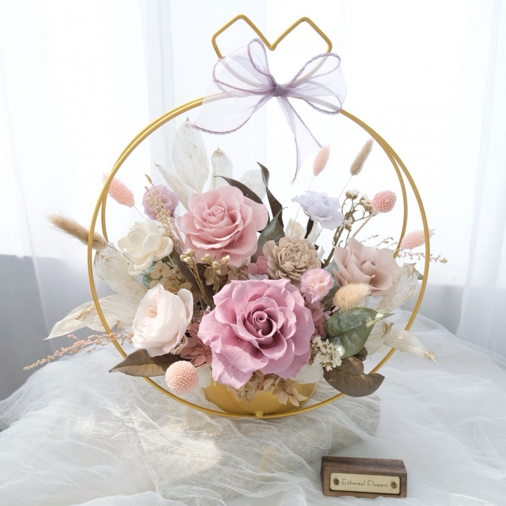 Ethereal Flowers 粉霧心願｜祝賀花禮 永生桌花