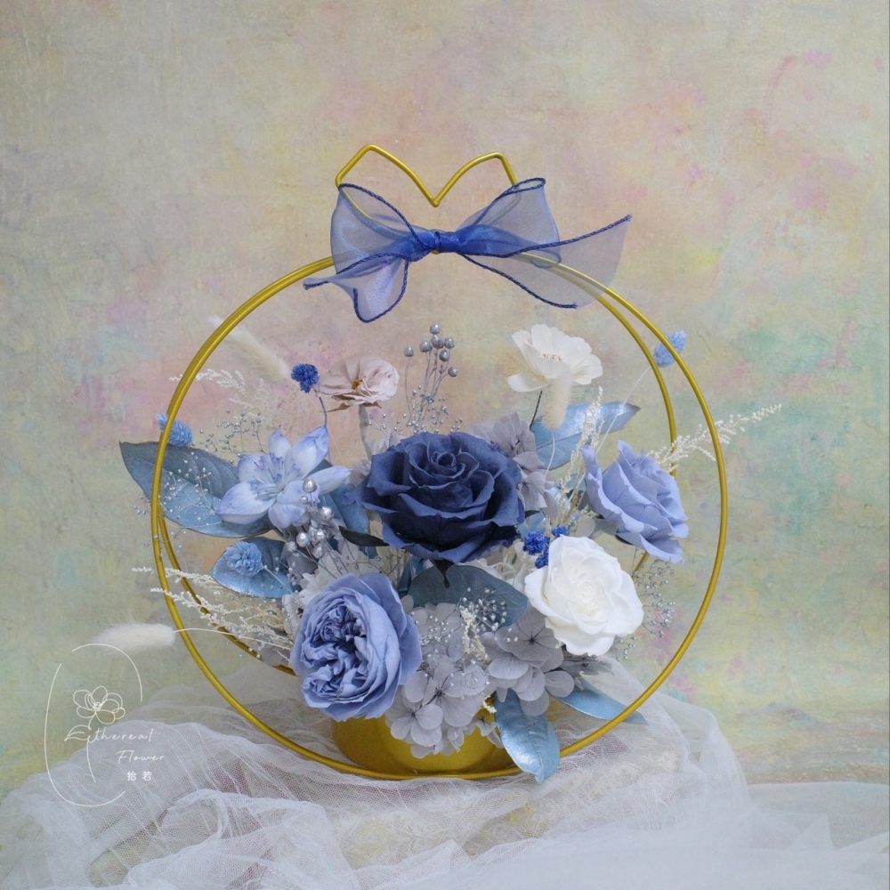 永恆摯藍 祝賀花禮｜祝賀永生盆花