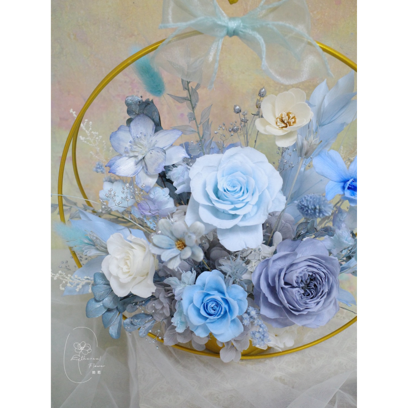 晴空冰晶｜祝賀花禮｜祝賀永生盆花
