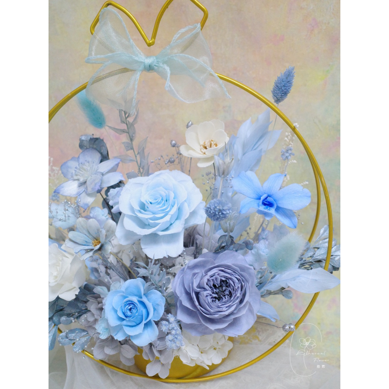 晴空冰晶｜祝賀花禮｜祝賀永生盆花