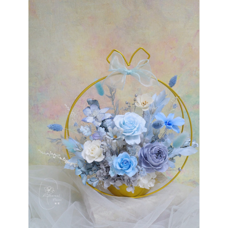 晴空冰晶｜祝賀花禮｜祝賀永生盆花