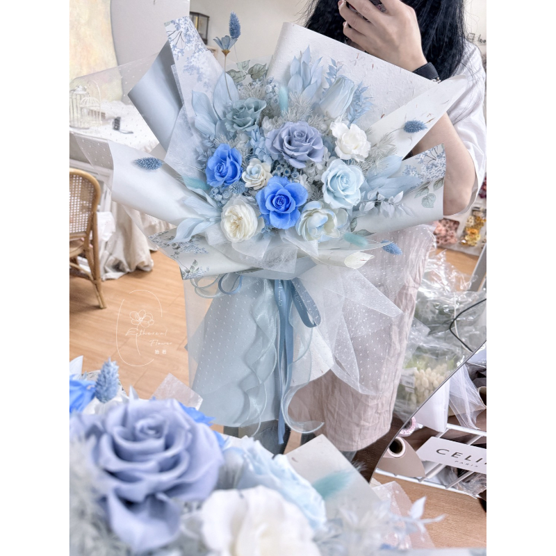 蔚藍海岸的約定｜特大型永生花束