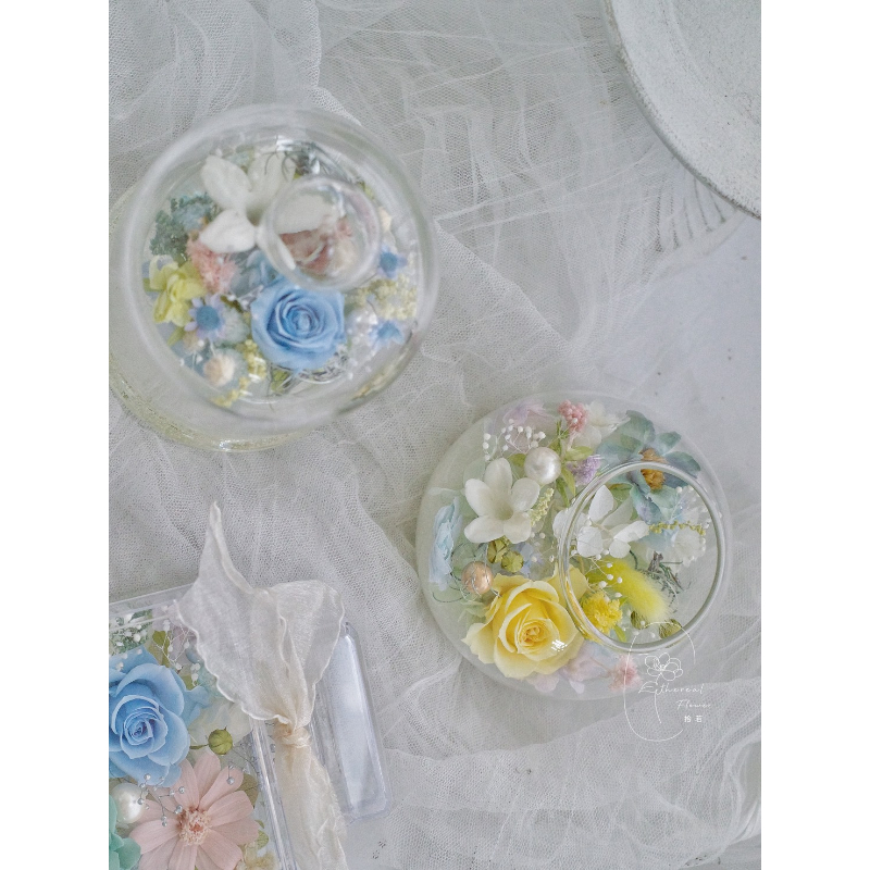 藍靜時光｜永生花玻璃