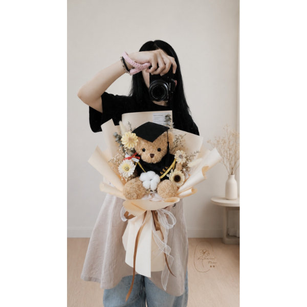 30cm 畢業熊大花束｜Graduation Bear Bouquet