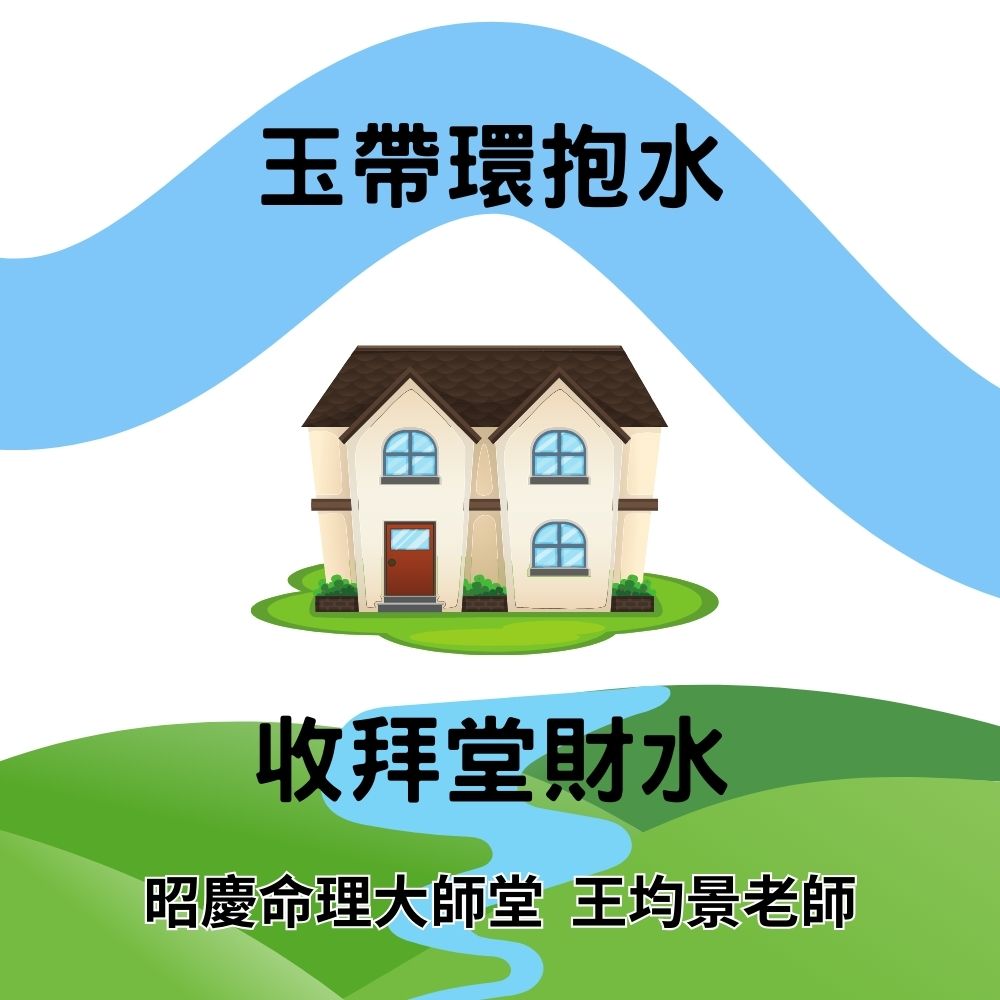 看企業風水實例前收拜堂錢水後有玉帶環抱
