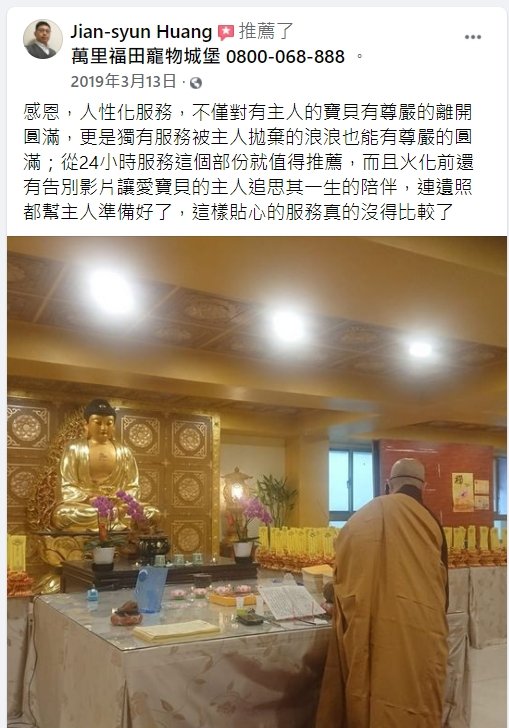 貓咪死了要火化