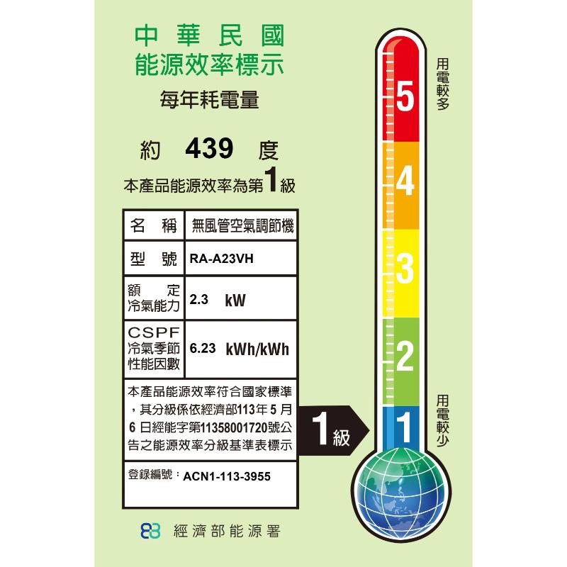 新禾｜變頻分離式空調RA-K36VH