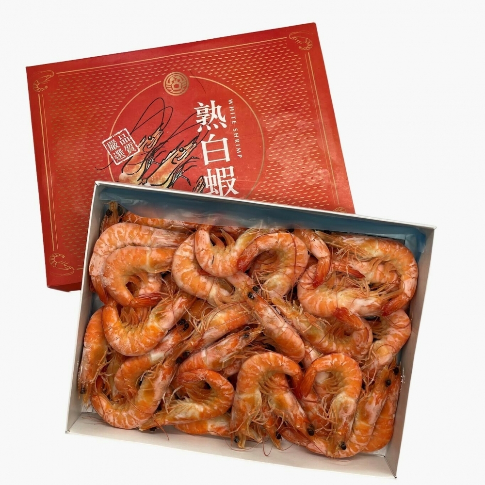 金牌 馬來西亞 鮮甜熟白蝦(31/35) 1.15KG/盒/高雄白蝦批發