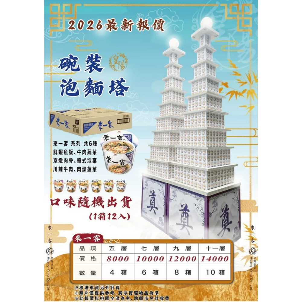 碗裝泡麵塔｜7層