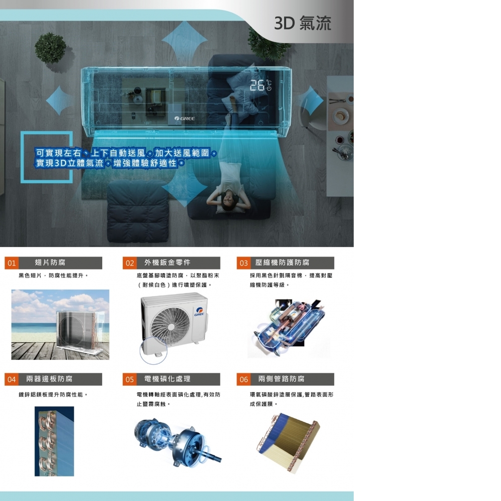 GREE格力變頻冷暖分離式冷氣