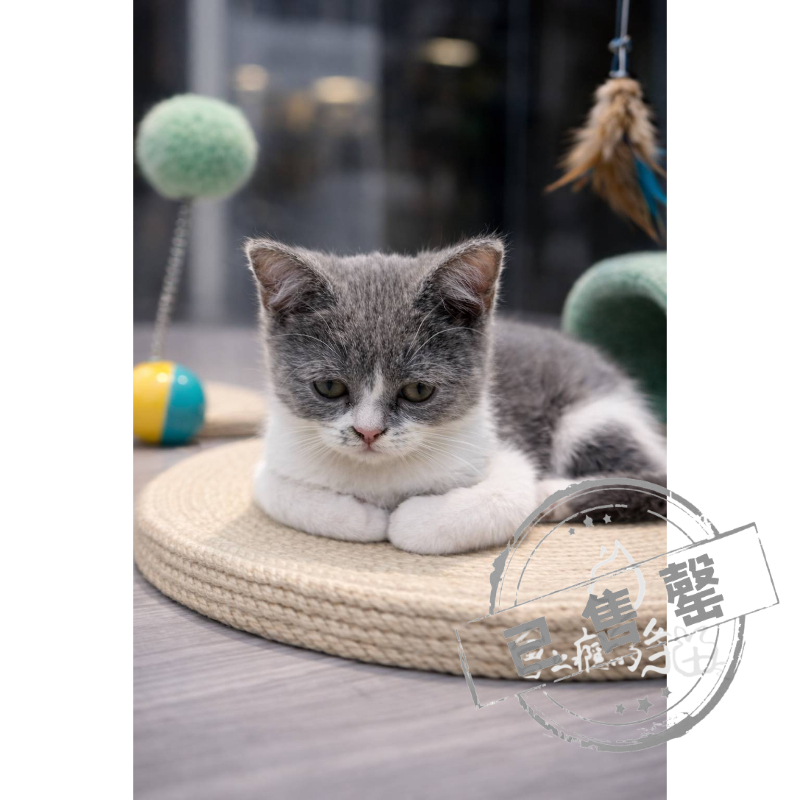 【已售出】英短-藍白