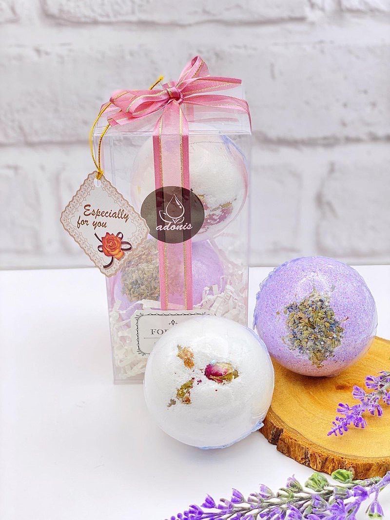 精油泡澡球2入禮盒