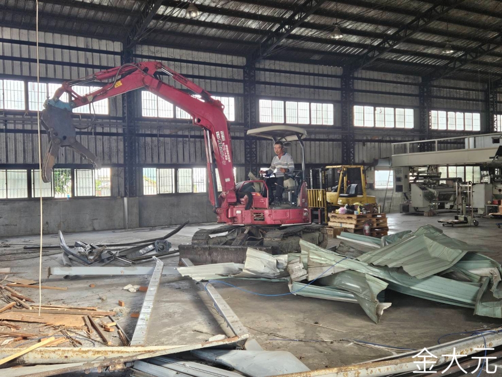 台中廠房拆除-工廠室內拆除清運