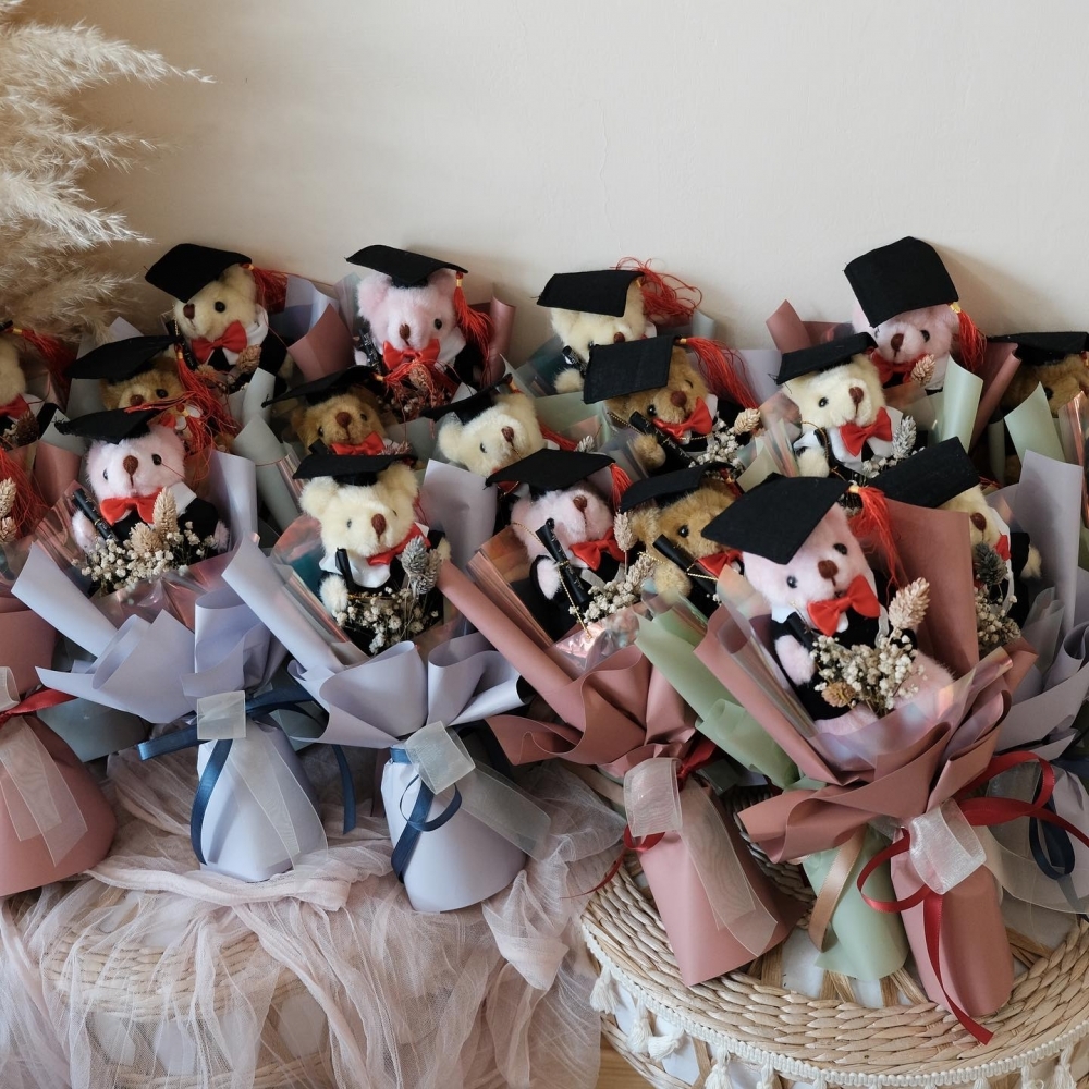小熊畢業花束