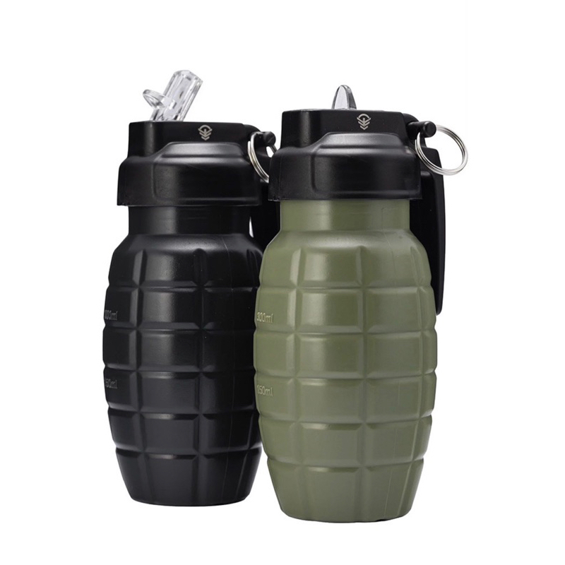 《K.T.T.代銷》 手榴彈 造型 運動 水壺 生存遊戲450ml 金門特產 文創 造型 小金門限定款 紀念 送禮 烈嶼